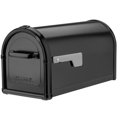  Hillsborough Heavy Duty Decorative Steel Metal Post Mounted Mail Box for Black