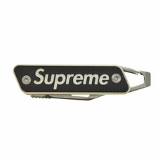 Supreme True Keychain Silver Black Near Mint Used 2.8in 7cm Accessories