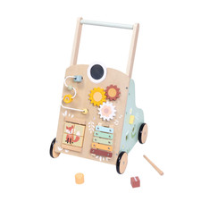 Wooden Baby Walker with Activity Center Learning Push Toy for Toddlers 1  3 Years