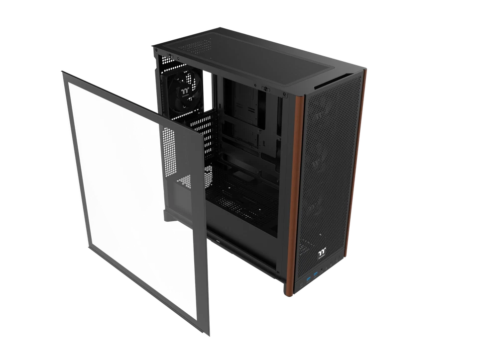 Thermaltake S370 WS; Mid Tower Chassis; Wood Front Trim; 4x120mm CT120 PWM Fans - Image 2 of 4