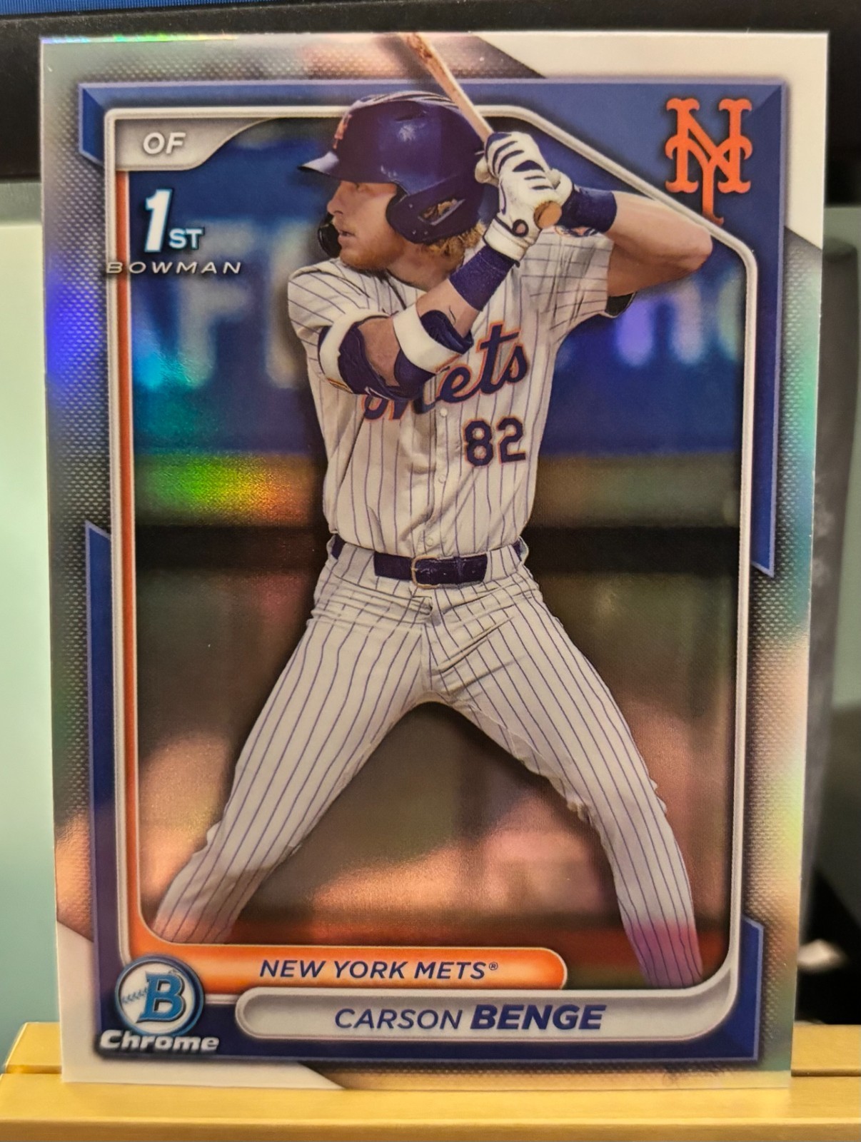 Carson Benge - New York Mets: 2024 Bowman 1st Draft Chrome Refractor  #BDC-28