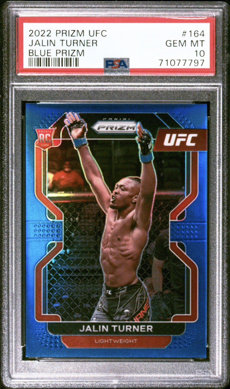 Jalin Turner 2022 UFC RC Blue Prizm /199 PSA 10 Rookie
