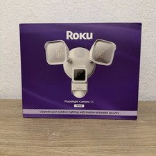 Roku - Smart Home Floodlight Camera Wi-Fi-connected Wired Security Camera