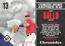 2017 Panini Chronicles Gold #8 Joey Gallo /999