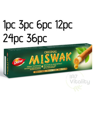 Dabur Miswak Zahnpasta 158g  Natürliche Kräuter Zahnpflege mit Salvadora Persica