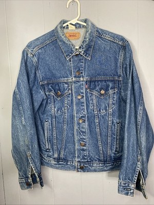 Vintage Levis Denim Jacket Mens 40R Blue Trucker 70506 Medium M