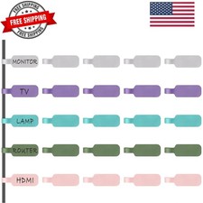 Cable Cord Labels Large Size, for Organizing Wires and Identification, Multic...