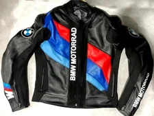 BMW Motorrad Motorbike Black Leather New BMW Motorcycle Biker Jacket