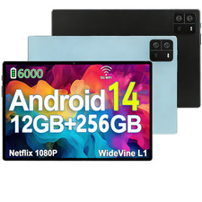 10 lnch Android 14 Tablet 12GB RAM 256GB ROM 6000mAh 5G WiFi OTG Type-C BT