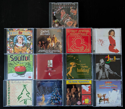 Lot Of 13 Christmas CDs Mariah Carey, John Denver Muppets, Very Special, Snoopy