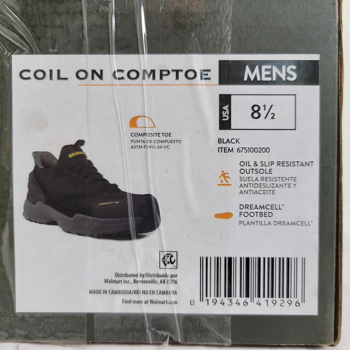 Brahma Composite Toe Coil On Work Shoe Men