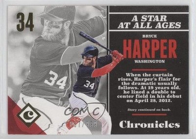2017 Panini Chronicles Gold 637/999 Bryce Harper #1 2u3