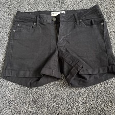 Garage Women s Junior Black Denim Shorts Hemmed Size 09
