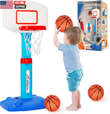 Toddler Basketball Hoop Indoor for Age 1-3, Adjustable Kids Basketball Hoops, Mi