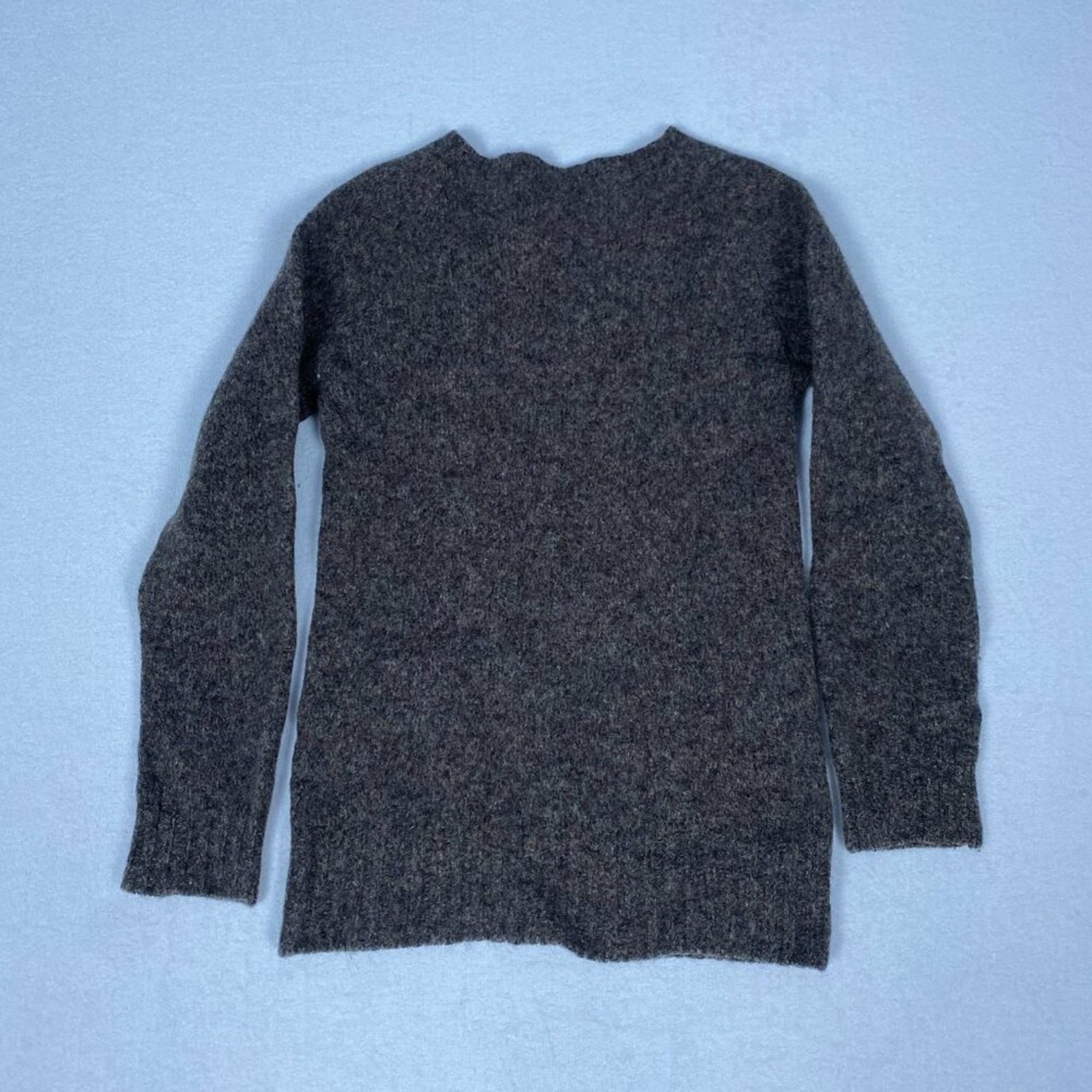 Vintage Made in Scotland John Tulloch Pure Wool Brown Long Knit Sweater
