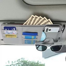 Grey Multifunctional Car Sun Visor Organizer Sun Visor Caddy Sunvisor Pouch Viso