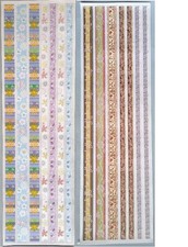 Ribbon Sticker Sheets with Sparkles - 2 - 9x30cm approx.