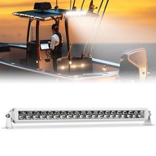 22 Inch LED Light Bar Single Row EK ENNOKING White Marine Spotlight High Brig...