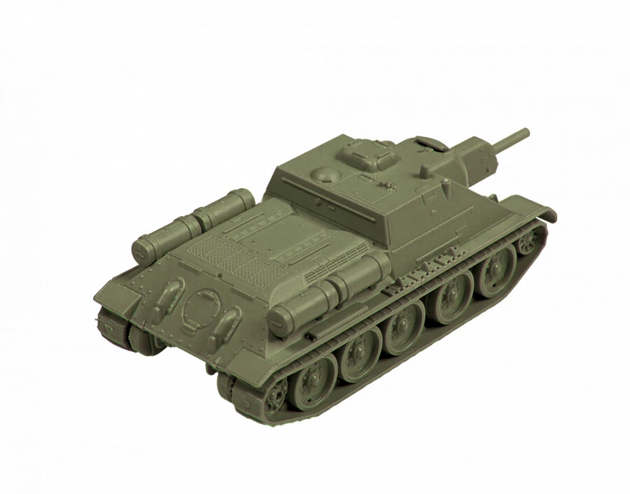 Soviet Self Propelled Gun Su-122 1:100 Plastic Model Kit ZVEZDA - Immagine 4 di 4