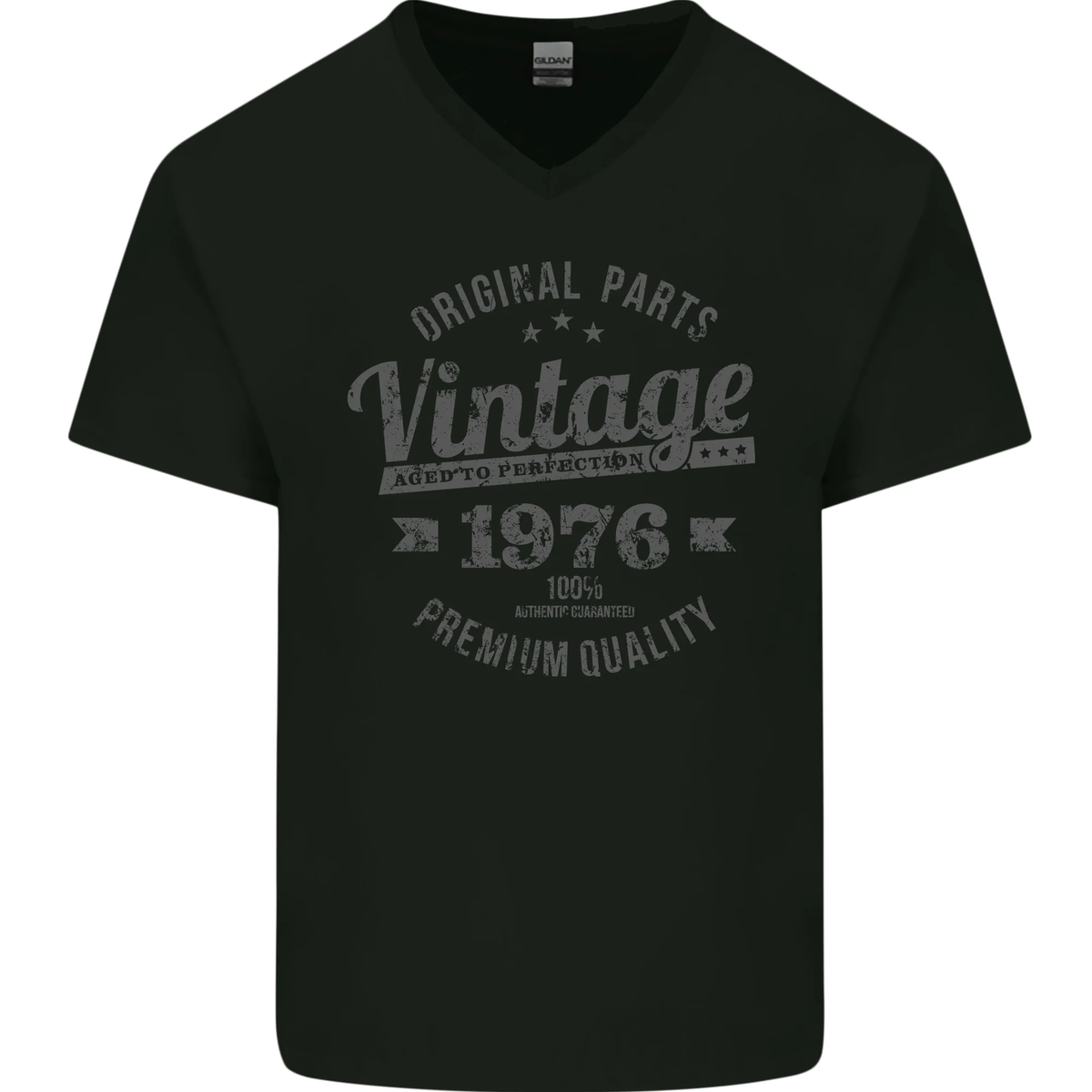 Vintage Year 49th Birthday 1976 Mens V-Neck Cotton T-Shirt
