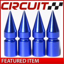 Circuit Blue Aluminum Metal Billet Spike Tire Wheel Valve Stem Caps Fits Toyota Circuit Blue Aluminum Metal Billet Spike Tire Wheel Valve Stem Caps Fits Toyota