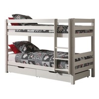 Etagenbett 90X200Cm Massiv Weiß Hochbett Bettschubladen Kinderzimmer Jugendbett
