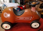 Vintage Radio Flyer Metal Little Red Roadster Push Race Car #8 Kids Ride On Toy