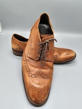 Cole Haan Mens Size 9M Benton Wingtip Brown Leather Oxfords Dress Shoe C24116