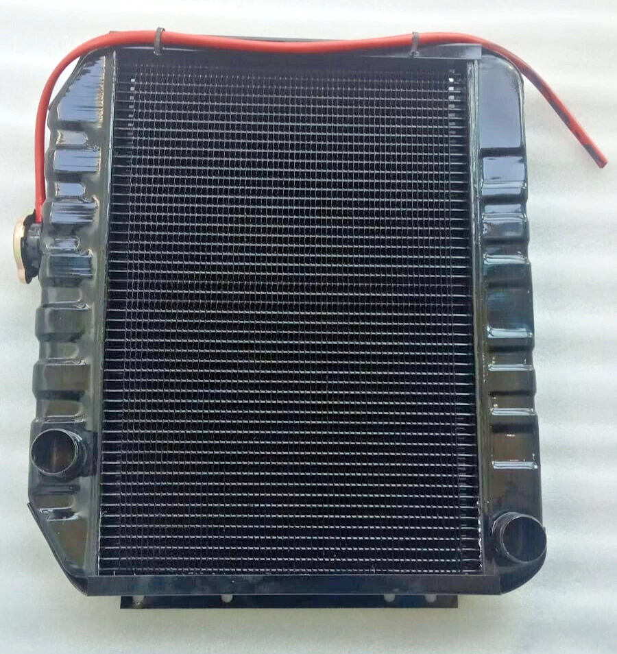 Fits Jeep 49-64 CJ-3A, 3B, Truck, Station wagon-4 Row Copper Radiator Assembly Foto 3 de 4