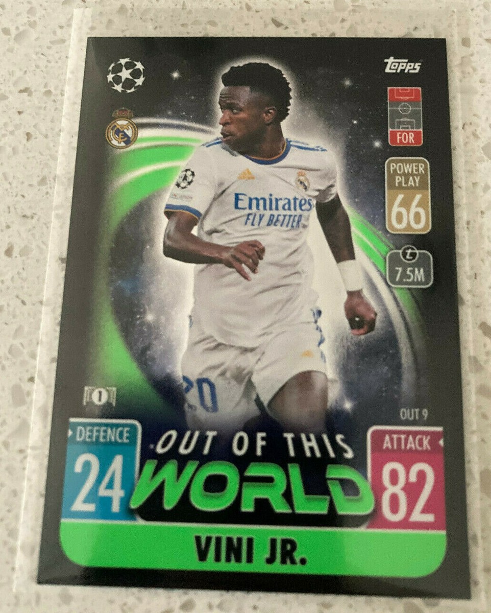 topps桜パラレル VINI JR. ジャパンエディション限定 2023-24 Topps UEFA Champions Club Vini Jr. Green Foil #45/99 Real