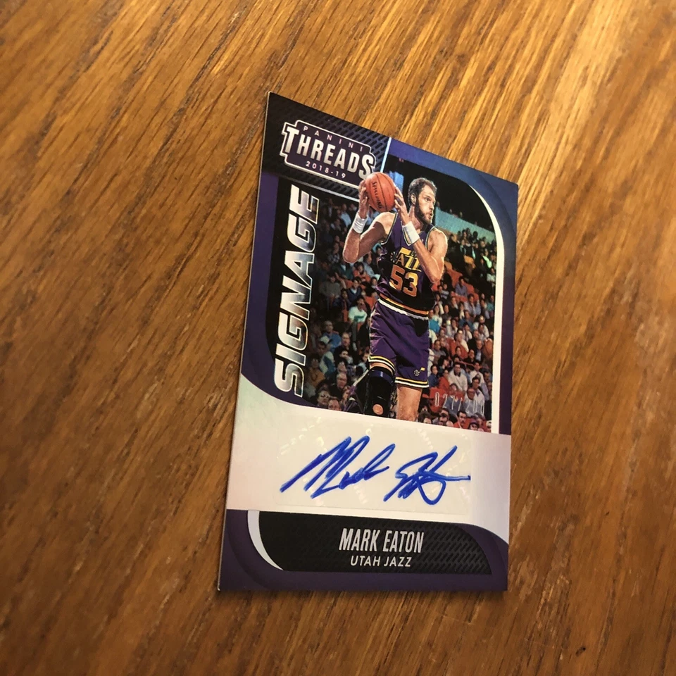 Mark Eaton 2018-19 Panini Threads Signage Autograph #d 27/200 Auto - Image 3 of 4