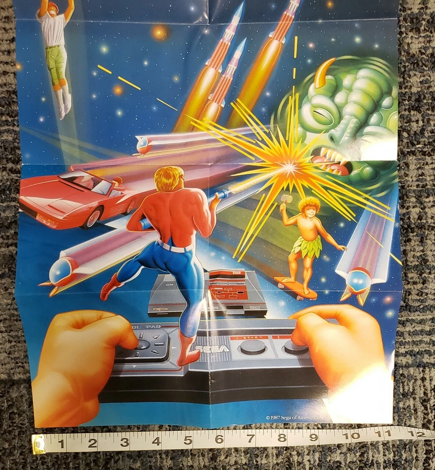 Sega Master System Promotional Marketing Poster Original Authentic 11x16 - Image 2 of 4