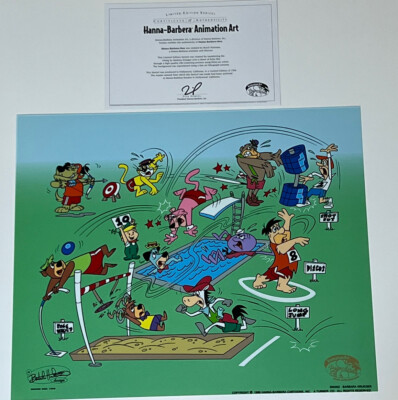 Hanna-Barbera animation art, “Hannah-Barbera-thon” Sericel, lmited