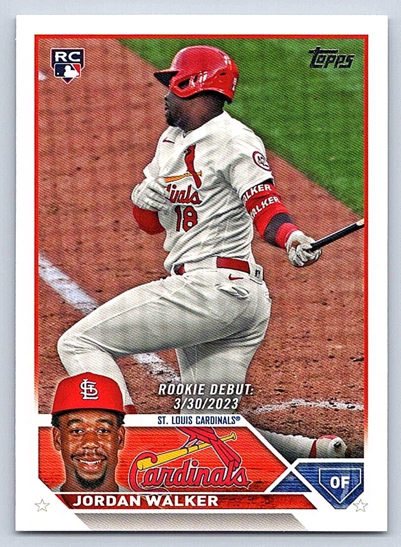 JORDAN WALKER CARDINALS RC DEBUT 2023 TOPPS UPDATE #US122