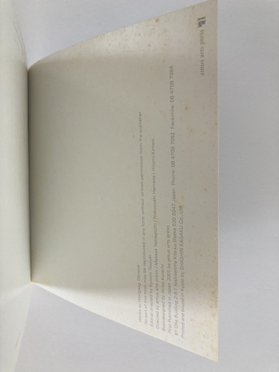 Wolfgang Tillmans Snap Art 003 Rare Book | eBay