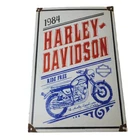Vintage Harley Davidson Motorcycles Sign - Ride Free 84 Porcelain Gas Pump Sign