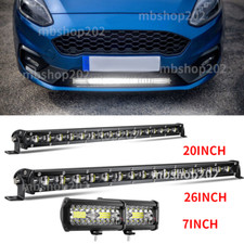 Slim 7'' 20'' 26''inch LED Light Bar Combo fit for Ford Fiesta MK7 Rear Bumper