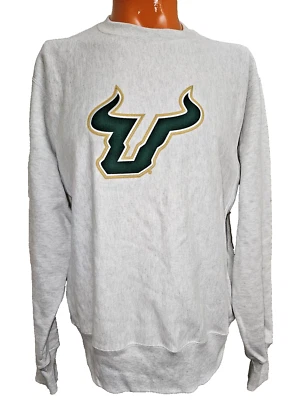 A7 VTG Champion Reverse Weave USF Bulls gray crewneck sweatshirt size Medium - Image 1 of 4