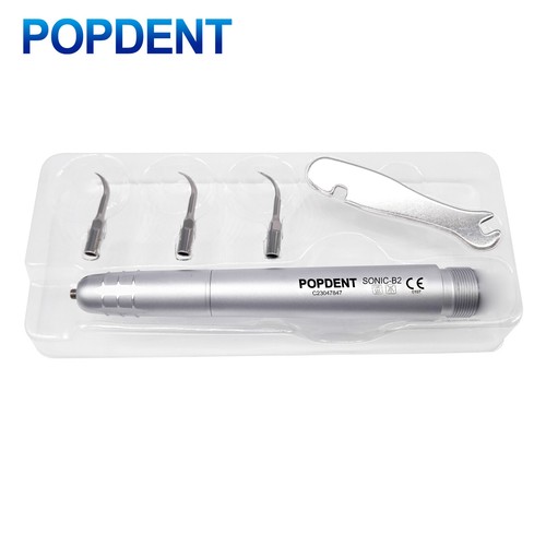 Dental Ultrasonic Air Perio Scaler Handpiece Hygienist 2 & 4-Holes 3 Tips POPDEN - Picture 8 of 14