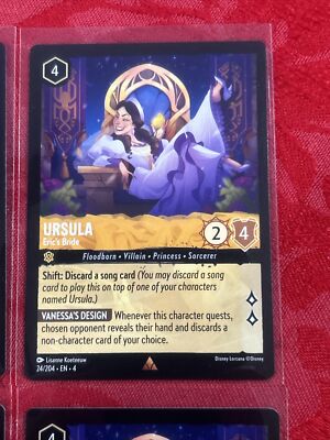 best lorcana cards ursula's return 10 Most Valuable Disney Lorcana: (& How Much They're Worth) Eri Welli Ursulas Return Singles The 13 Most Expensive Lorcana: