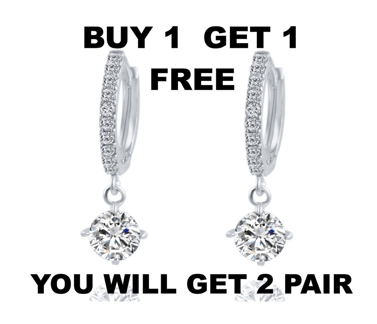 925 Sterling Silver CZ Small Earrings Cubic Huggie Hoop Men
