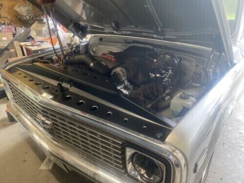 69-72 Chevy/GMC C10 Radiator Filler Panels Round Dimple holes Steel 3 ...