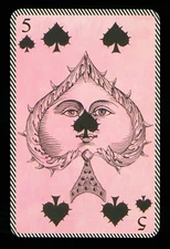 Transformation playing card Christian Lacroix 5 of Spades Q70c