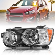 [Chrome Bezel] Headlight For 2012-2016 Chevy Sonic Headlamp Left Driver Side 