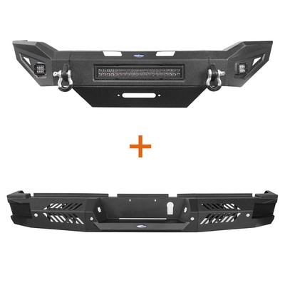 Assembly Front+Rear Bumpers w/LED Light Bar Fit Dodge Ram 2500 3500 2019-2024