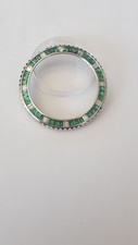 Diamanten Smaragde Edelstahl Lünette für Ro...