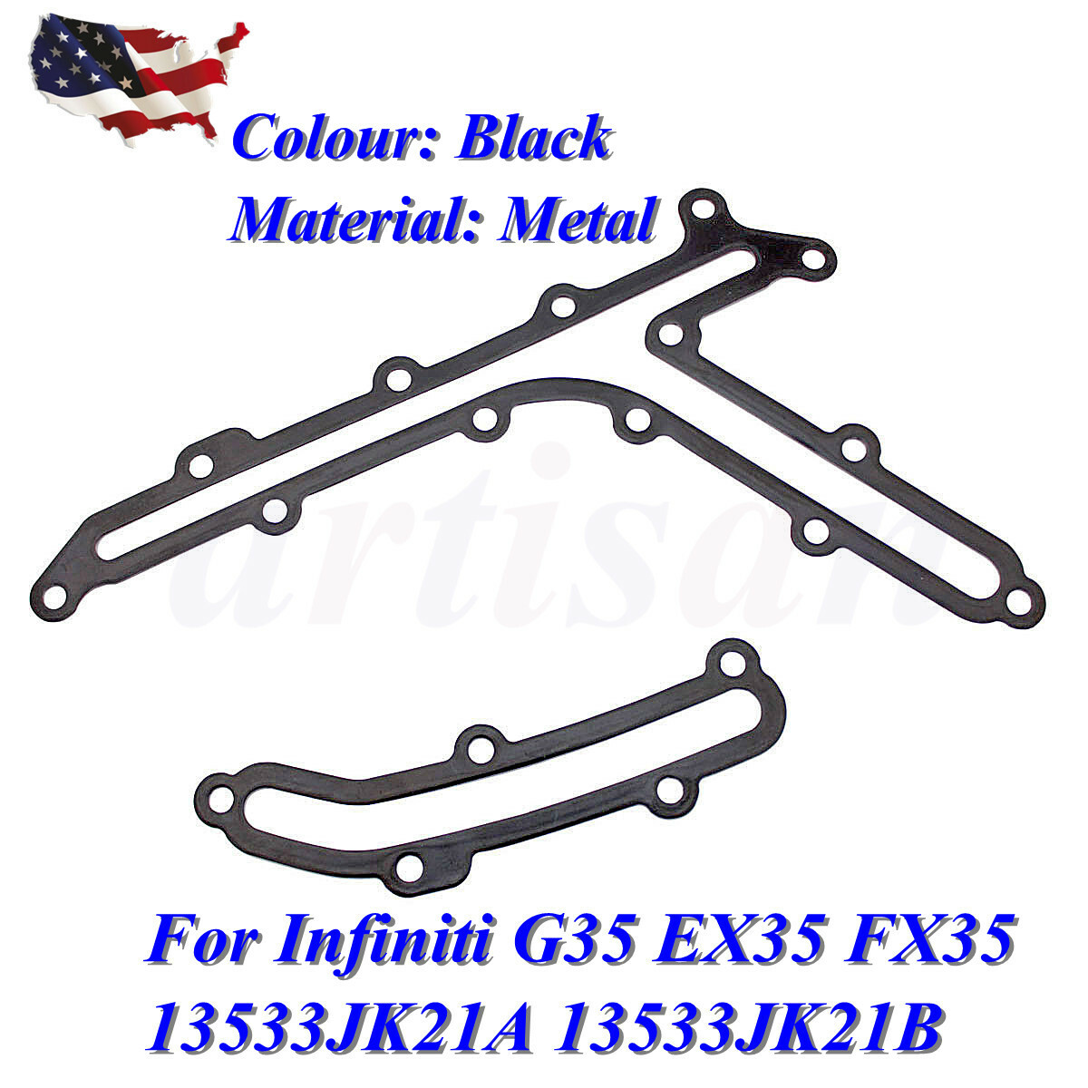 Set Of 2 For 13533JK21A 13533JK21B Oil Gallery Gasket Infiniti G35