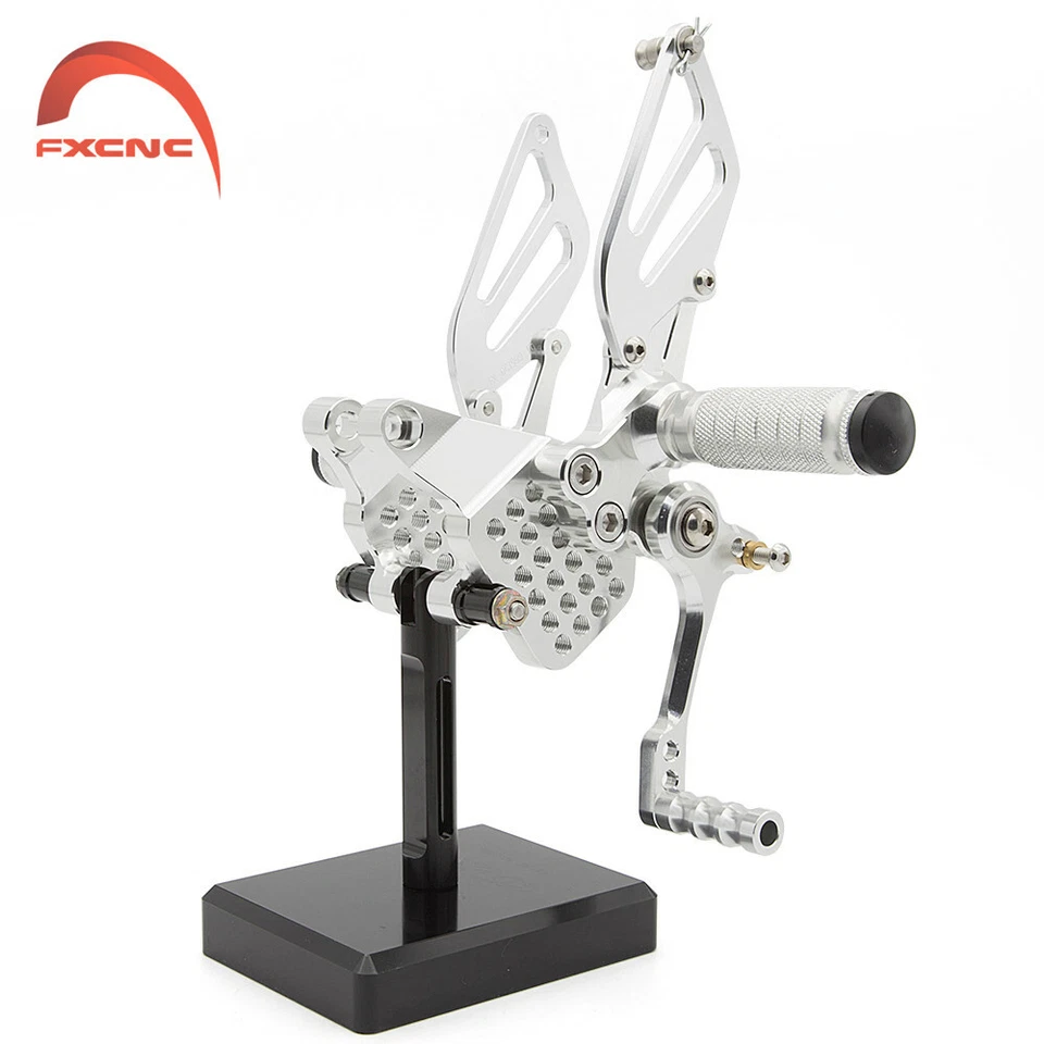 Para Ducati 749/999/748/919/996/998 CNC Reposapiés estriberas pedales plateados Foto 3 de 4