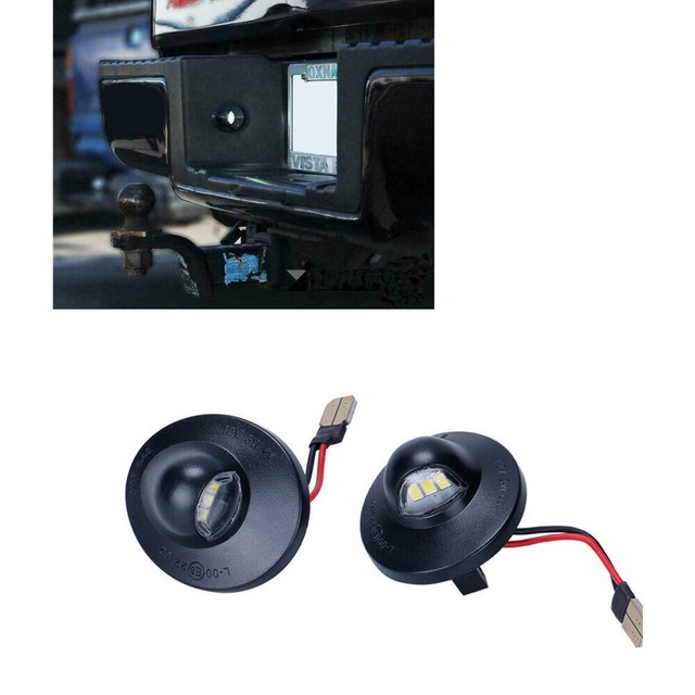 2PCS LED License Plate Light Lamp Assembly Replacement For Ford F150