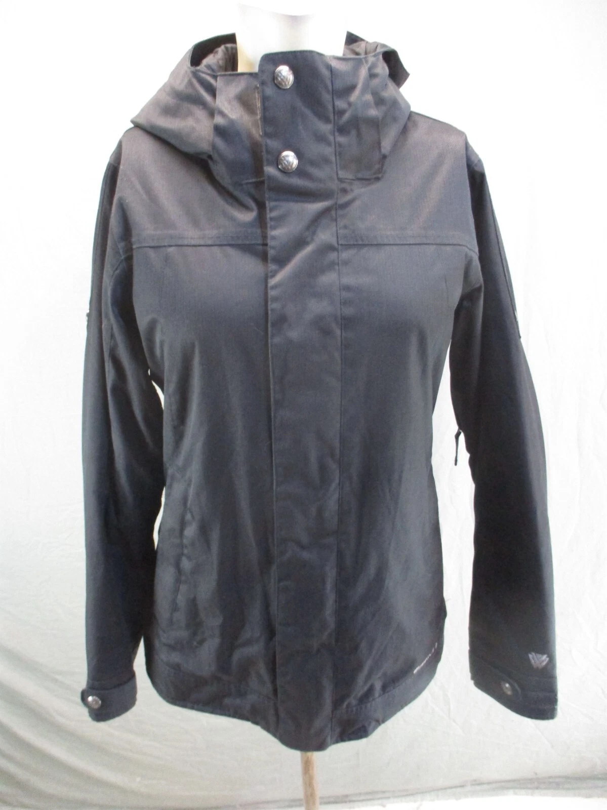 burton dry ride full zip snap powder skirt snowboard jacket